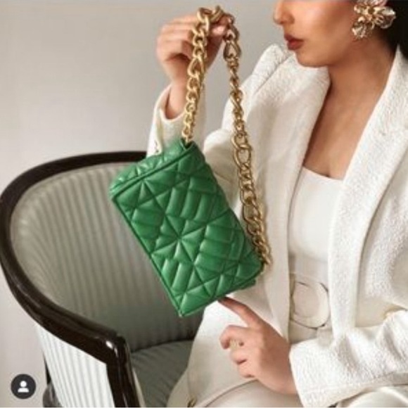 Green Quilt Zara bag - Picture 2 of 12
